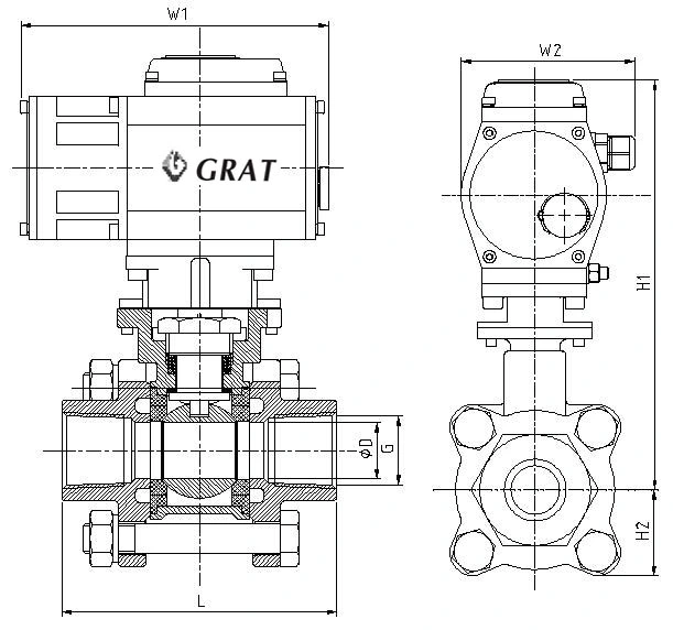 Chemical Industry Electric Operation Control 1 Inch SS316 Ball Valve