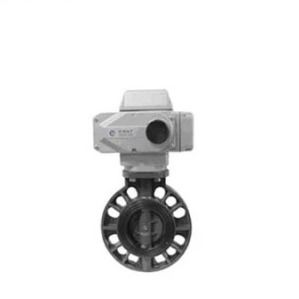 Valva de borboleta acionada por UPVC Dn50 - Dn300 Conexão de flange de wafer