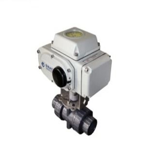 DN50 UPVC válvula de esferas elétrica AC220V Válvula a motor elétrico