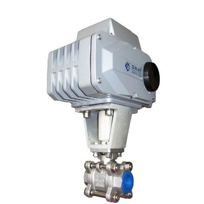 DC24V 3PC de aço inoxidável tipo de fio válvula de controle de bola de atuador elétrico