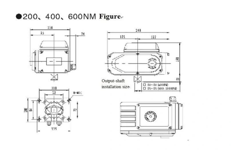 Grelha AC220V Atuador Elétrico de Abertura Rápida Miniatura de Ligação Auto Actuador de válvula Elétrica 2