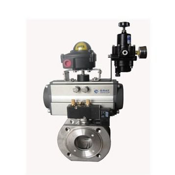 Dn15 - Dn600 válvula pneumática de esfera válvula de controlo de esfera de aço inoxidável