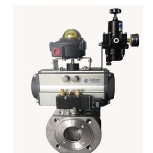 Valva de esfera pneumática fixa de aço inoxidável DN15 - DN50