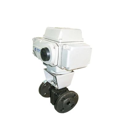 Dn100 Pn16 WCB Flange Actuador elétrico à prova de explosão de aço inoxidável Exd II Bt4