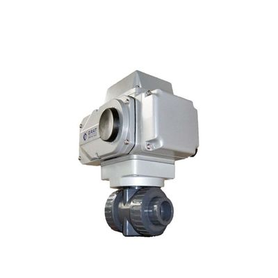 50mm 12V 3 polegadas de plástico UPVC válvula de bola elétrica motorizada válvula de bola atuador