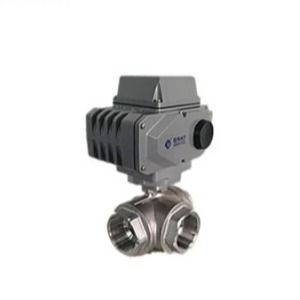 3 Way Multi Control válvula de esferas de aço inoxidável com atuador motorizado elétrico
